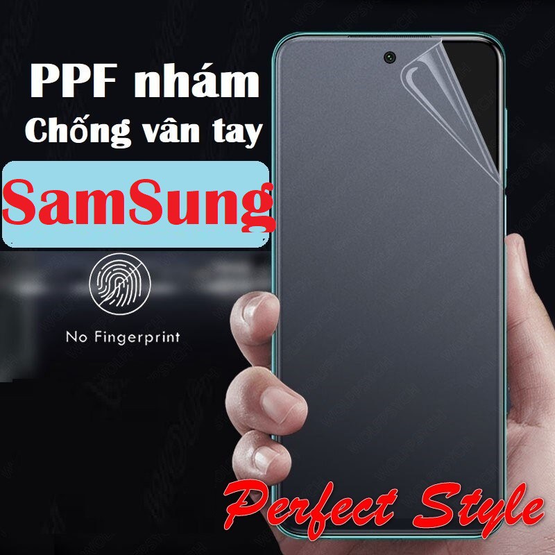 Miếng Dán PPF nhám Chống vân tay samsung A03s A31 A10 A20 A30  A50 M10 M20 A12 A02S A02 M02 A32 A52 A72 a12 A21s M62 A03