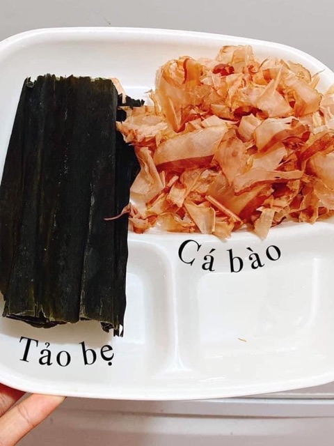 Combo Cá Bào Katsuo, Tảo Bẹ Kombu nấu nước dùng Dashi