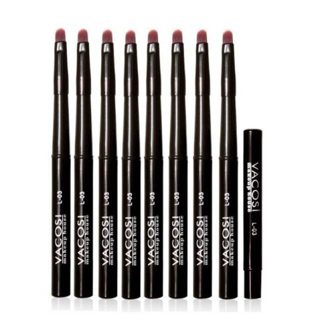 [ Hàng chính hãng] Bộ 8 Cọ Viền Mắt Môi Vacosi Lip & Eyeliner Brush L03