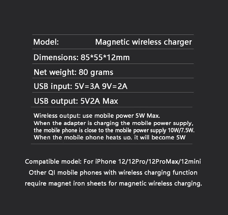 Sạc Dự Phòng Không Dây 5w 5000mah Cho Iphone 12 Pro Max