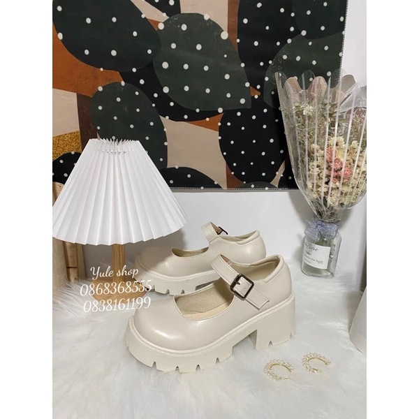 CÓ SẴN- form rộng hơn 1.5 size - Giày Oxford Cao Gót Mũi Tròn Thời Trang Thanh Lịch Cho Nữ ảnh thật shop chụp cuối nha