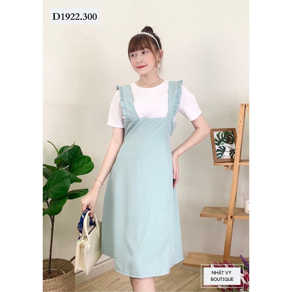 Set yếm cổ vuông nhún bèo - NHATVY D1922
