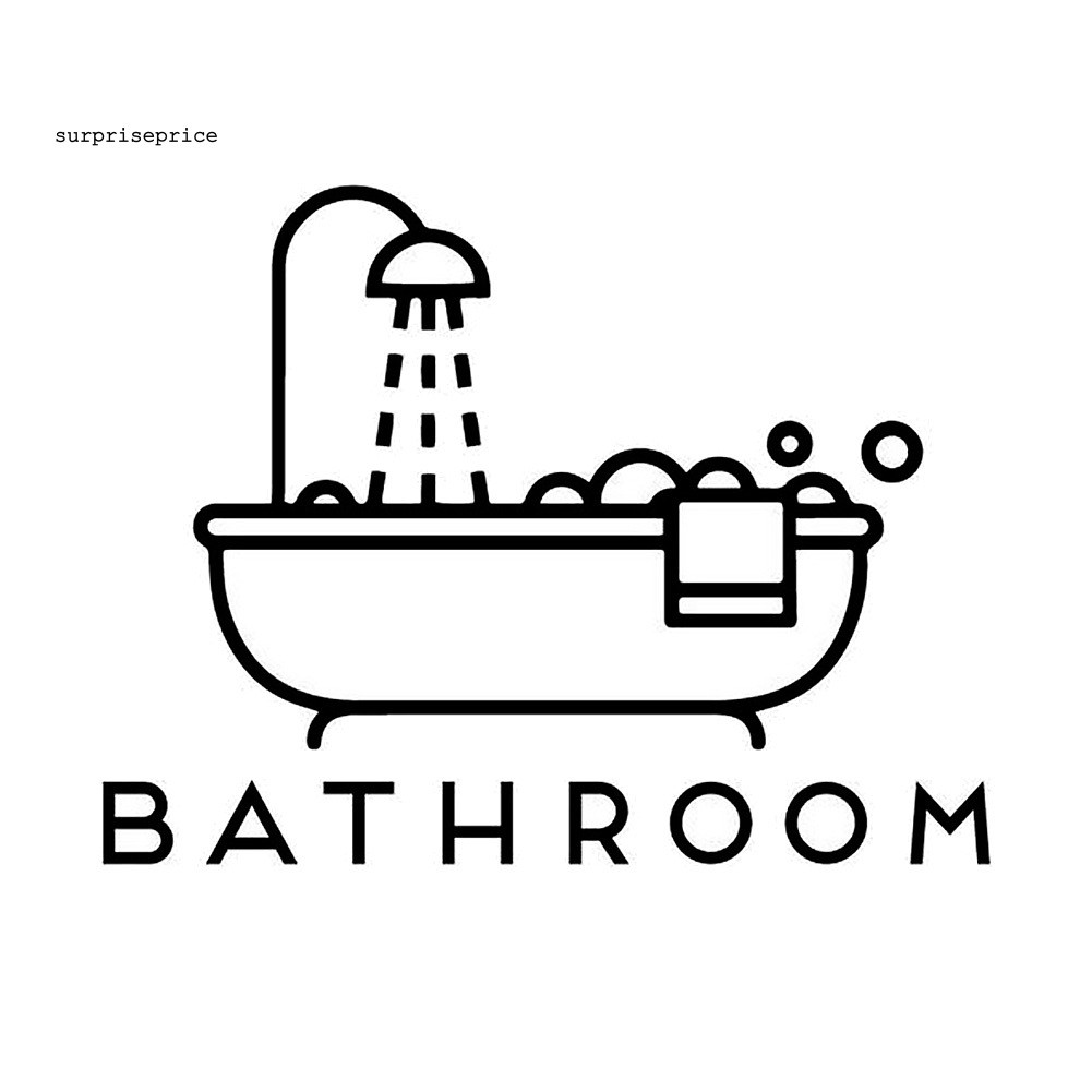 Miếng dán trang trí cửa phòng tắm thú vị chống thấm nước