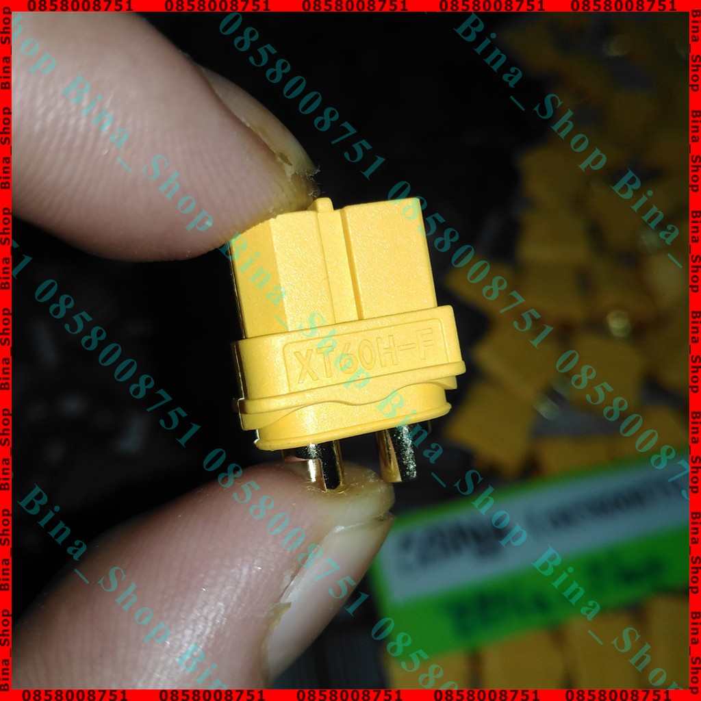 Jack XT60H Amass 60A kèm nắp chụp, Jack pin Lipo XT60 đực/cái