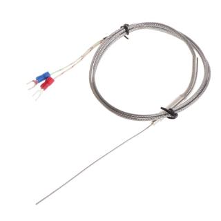 K-Type Thermocouple Probe 1mm x 100mm 2-wires Temperature Sensors 2-Terminals 1m