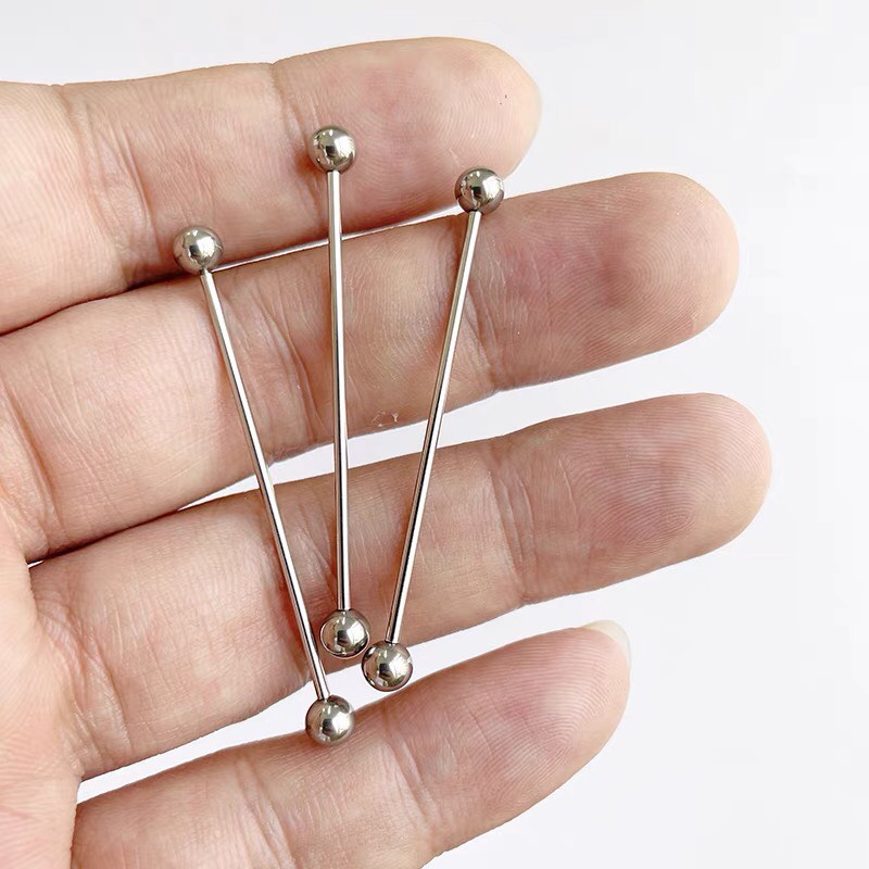 KHuyên titan InsDus Bi 2 đầu dài (Khuyên Lưỡi, Khuyên tai)