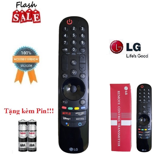 Remote Điều khiển tivi LG giọng nói 2021 MR21GA các dòng tivi LG 2017,2018,2019,2020,2021-Hàng mới chính hãng Fullbox LG