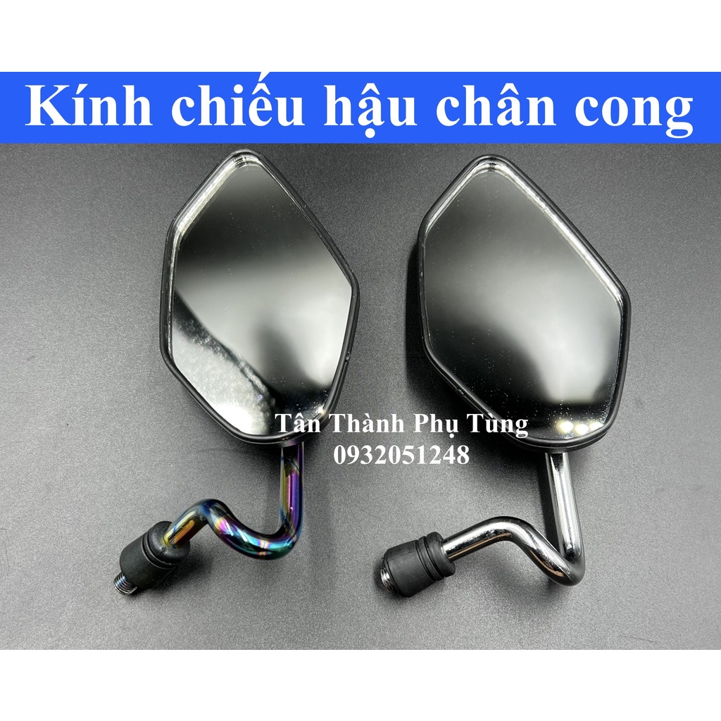 Kính chiếu hậu chân cong kiểu Yamaha gắn được nhiều dòng xe Dochoixe