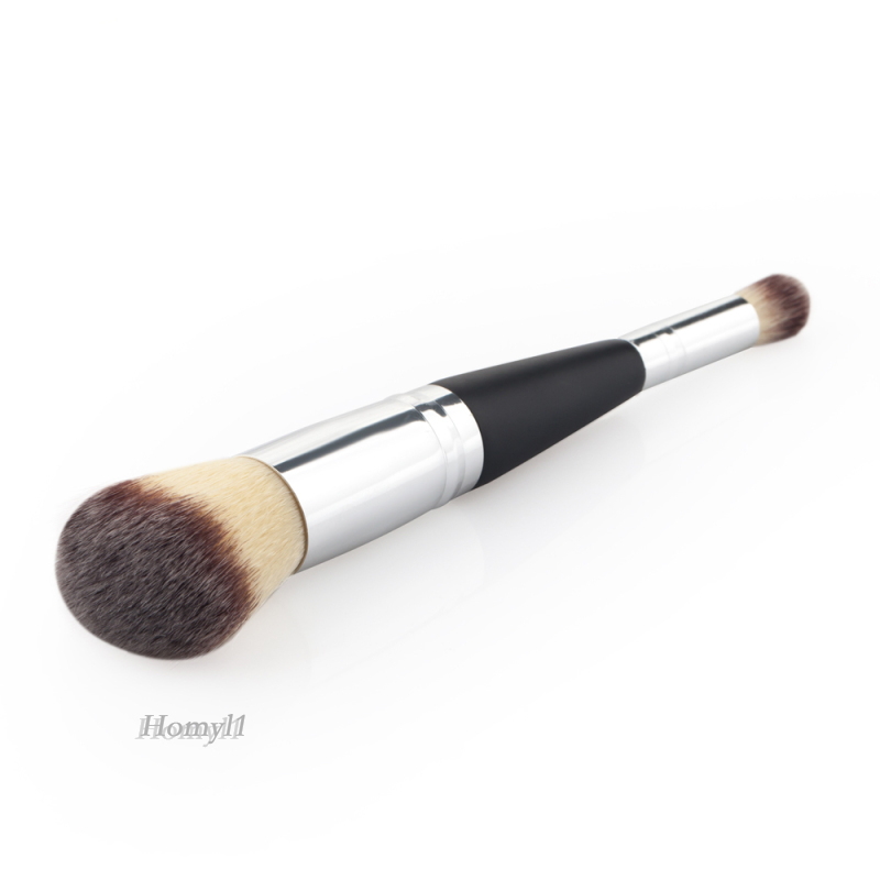 [HOMYL1]Pro Wooden Makeup Brush Dual-Ended Face Shading Flat Contour Foundation Tool