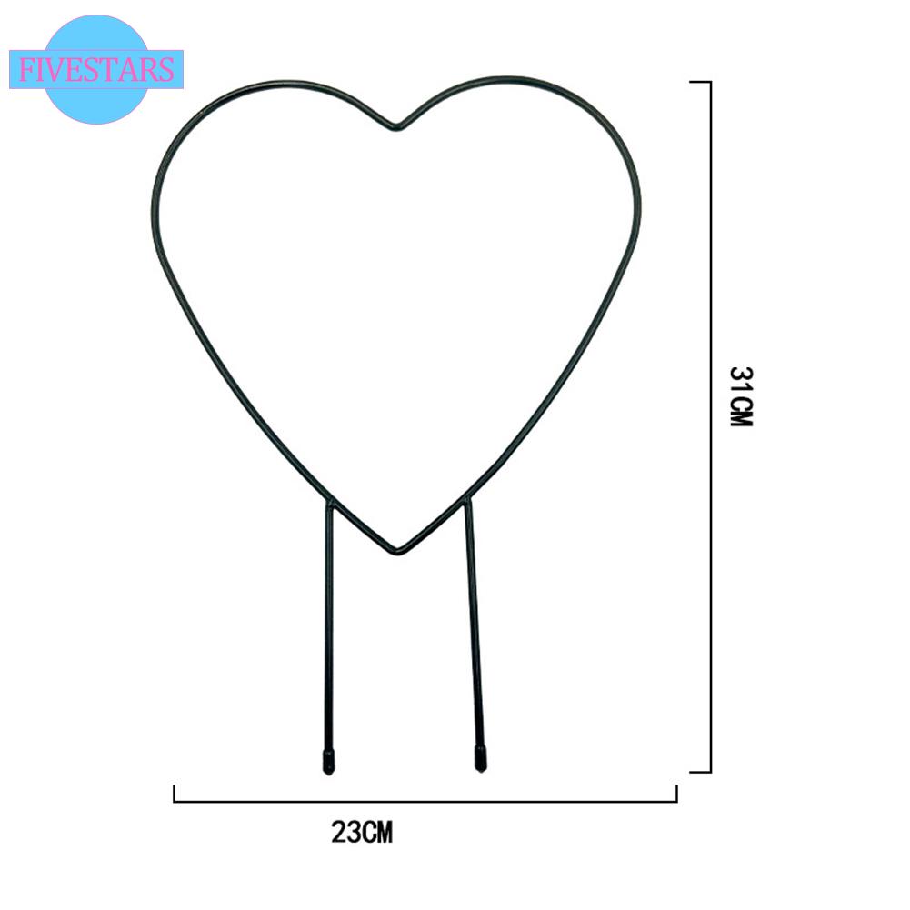 Giá Đỡ Hỗ Trợ Trồng Cây Dây Leo Hình Trái Tim / Tròn Bằng Thép Mới