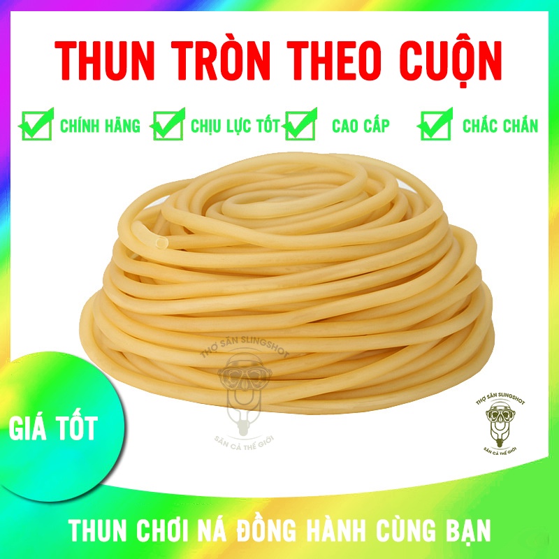 5M Dây thun cao su tròn ống làm ná cao su bắn cá, tập thể thao, dùng trong các hoạt động dẫn chất lỏng cần thiết
