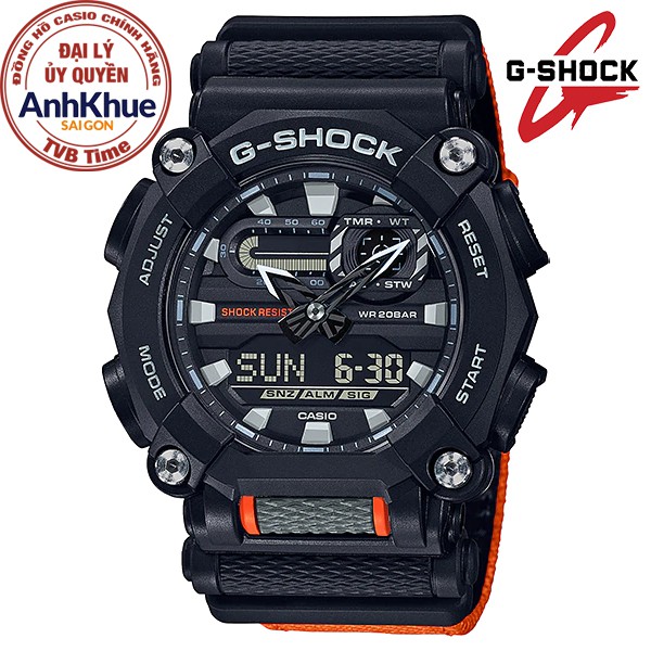 Đồng hồ nam dây vải Casio G-Shock chính hãng Anh Khuê GA-900C-1A4DR