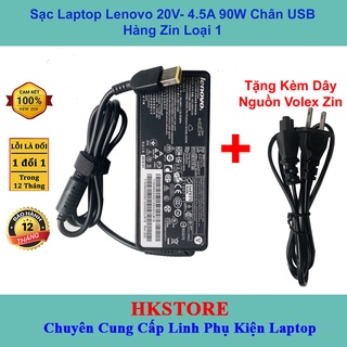 Sạc Laptop Lenovo 20V - 4.5A 90W chân vuông - USB dùng cho Lenovo T440 E531 X240 X230 G500 T540 G400 G500