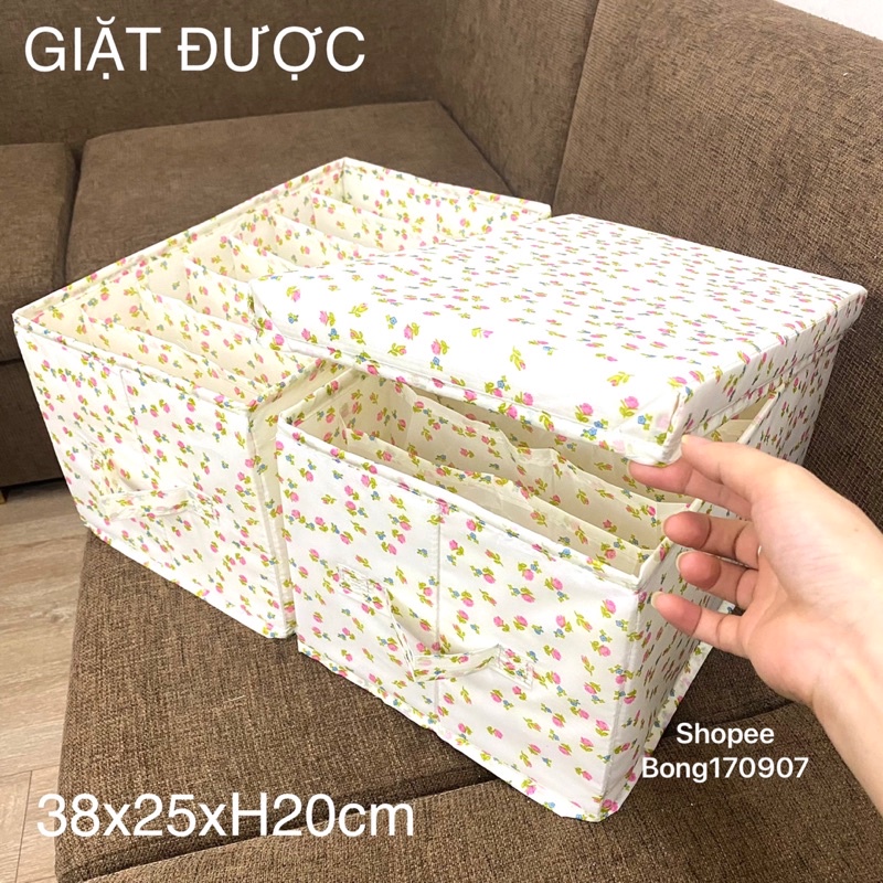 [GIẶT ĐƯỢC] Túi Vải Chia Ngăn Không Mùi Đựng Quần Áo Bốn Mùa Tiện Lợi Dễ Tìm (storage box)
