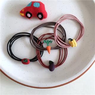 Lovely fruit-attached hair ties for women