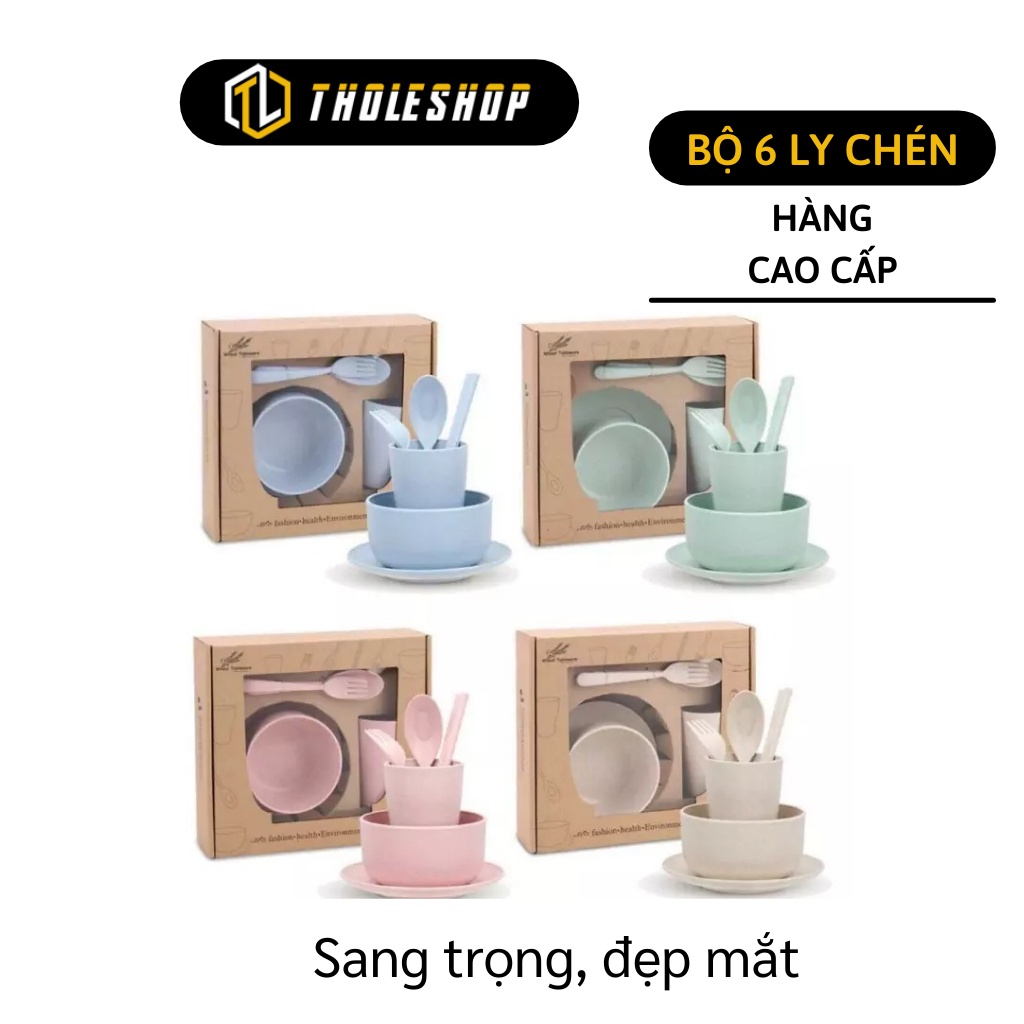 Chén Lúa Mạch - Bộ 6 Món Chén, Muỗng, Đũa, Nĩa, Dĩa Thân Thiện Môi Trường 8744