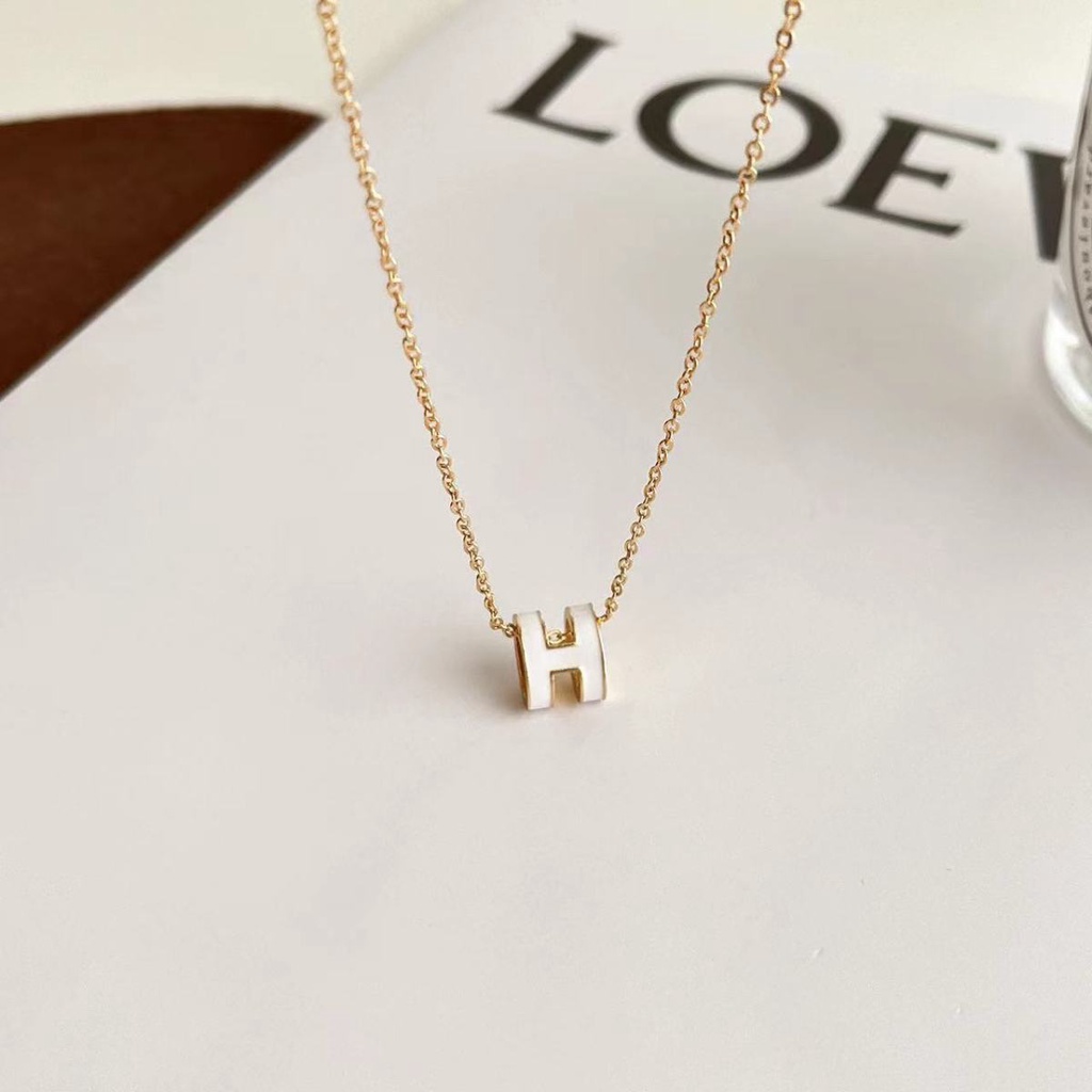 New H Letter Necklace Women Necklace Trendy Fashion Accessories  Clavicle Chain