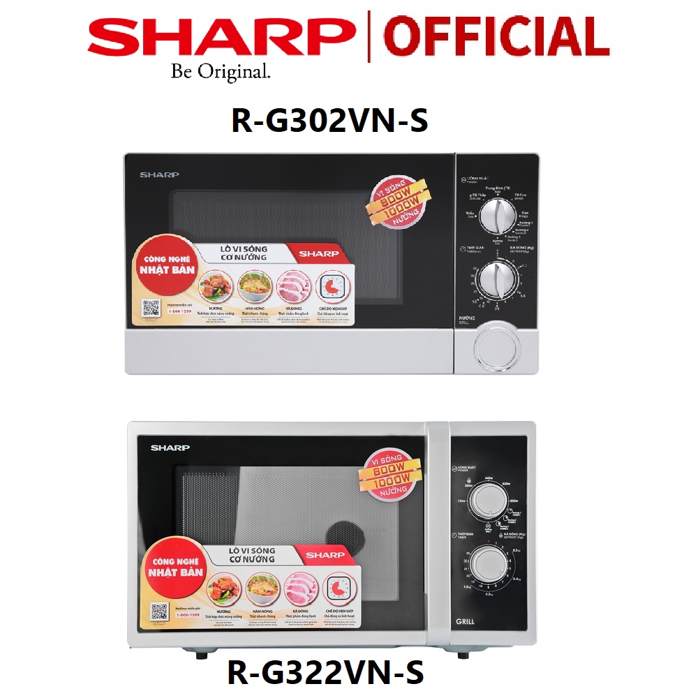 Lò Vi Sóng Cơ Có Nướng Sharp 23 Lít Viba 800W Nướng 1000W - Bảo hành 12 tháng Chính Hãng