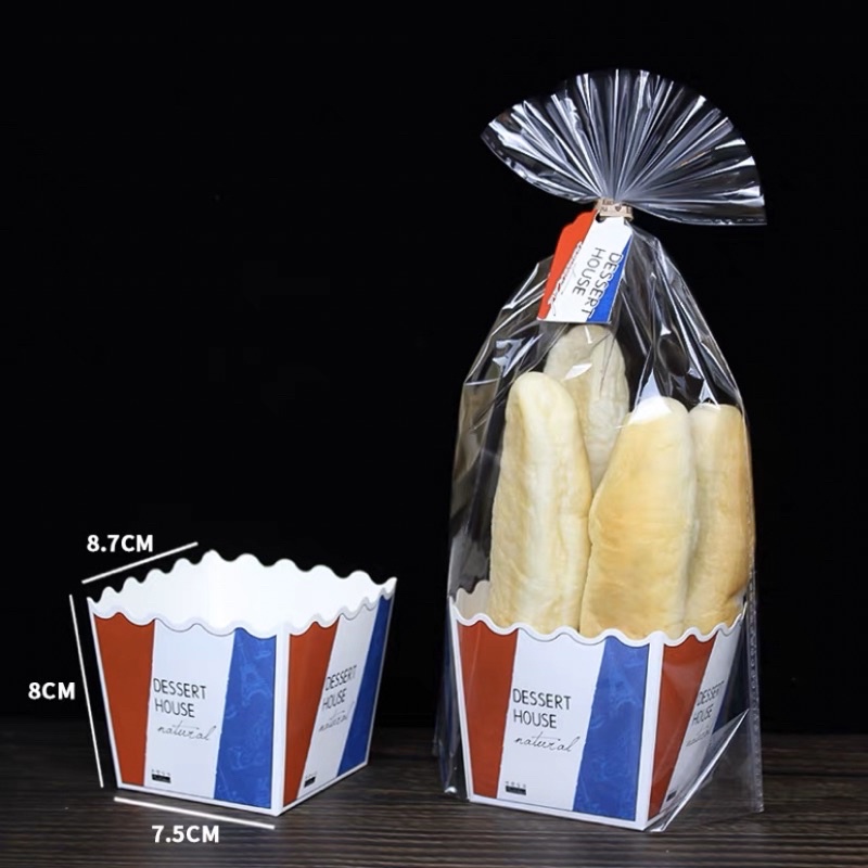 Set 50 hộp đựng bánh cookie kèm túi đựng và dây buộc