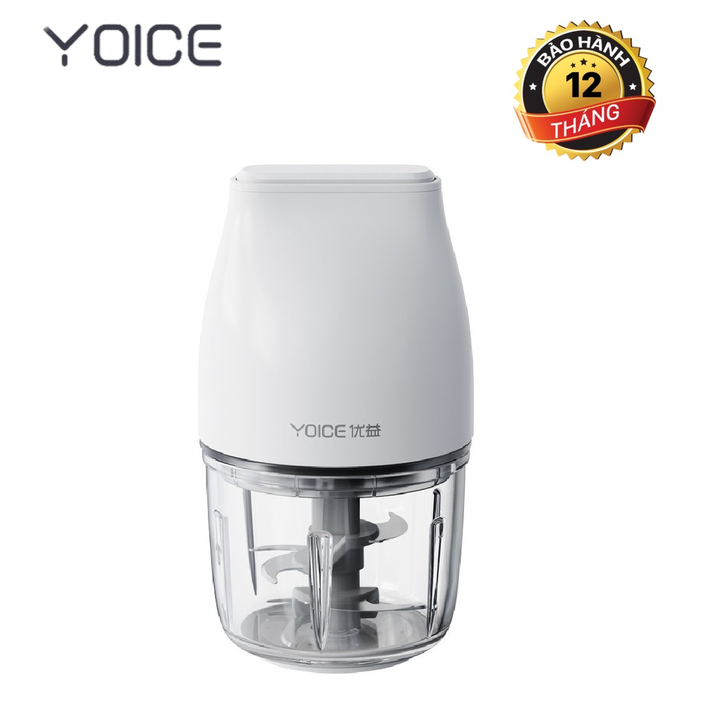 Máy xay cầm tay mini thủy tinh YOICE OIDIRE 100W - 3 Lưỡi dao giúp xay nhỏ hành, tỏi và thực phẩm cho bé