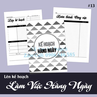 💖Sổ lập kế hoạch 💖 Sổ tay lập kế hoạch làm việc và theo dõi công việc hàng ngày khổ B5 (17,6 x 25cm)_100 trang – In bằ