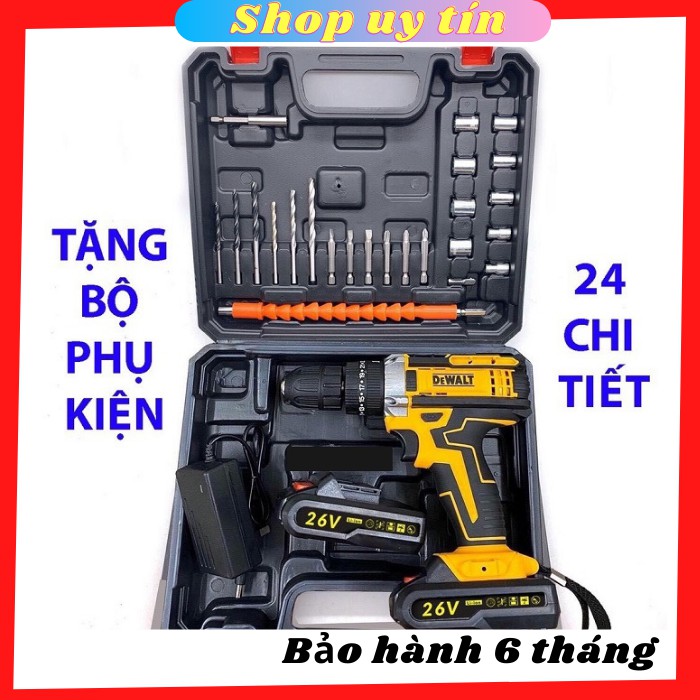 Máy khoan pin Dewalt 3 chức năng khoan gỗ, khoan sắt, bắt vít