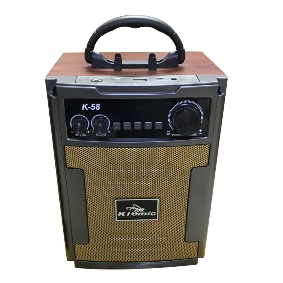 LOA KIOMIC K58 TẶNG KÈM MIC KHÔNG DÂY - HÁT SIÊU NHẸ