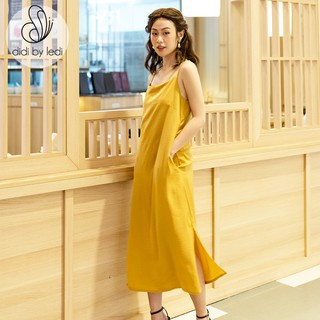 Váy đầm 2 dây, đầm đẹp hai  dây dáng suông, DIDI BY LEDI 2 lớp vải Lụa cao cấp S M L - D1148/2