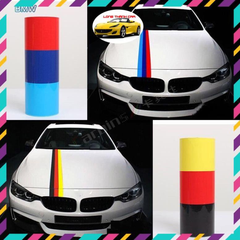 DECAL Trang Trí Sọc Cờ 3 Màu - TẶNG DỤNG CỤ DÁN