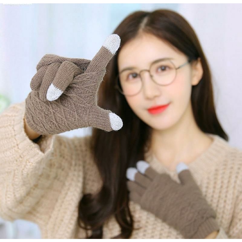 Găng tay nữ len cảm ứng đa năng Lh0917399527