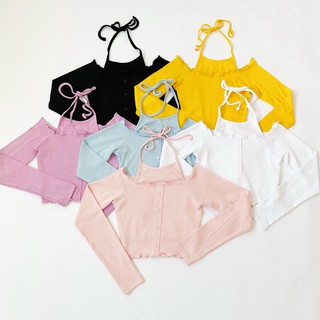 Áo croptop yếm liền freesize dưới 47kg !