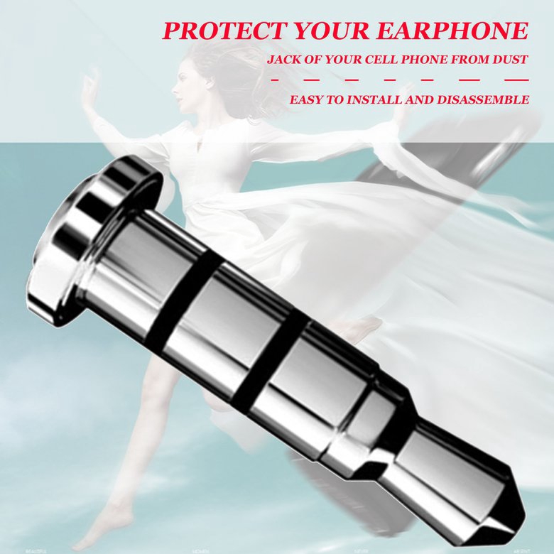 Phích cắm nhanh 3.5mm thông minh chống bụi cho điện thoại di động Android
