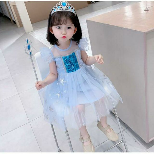 Váy Elsa Cho Bé Gái Đáng Yêu Mẫu Mới (9-35kg )