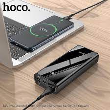 ✅Nowship - sạc pin dự phòng hoco j45-10000mah vỏ nhôm có đèn LED báo dung lượng pin sạc nhanh chính hãng