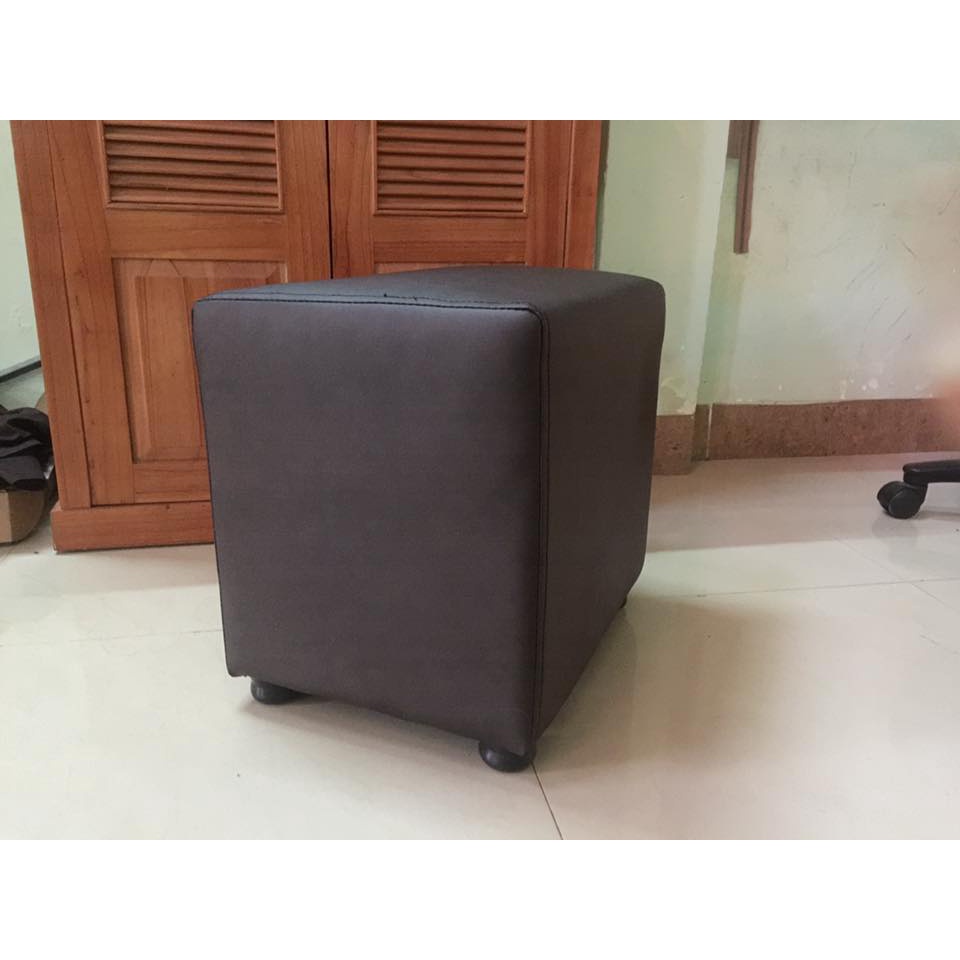 Ghế đôn vuông sofa bọc da simili cao cấp nhiều màu, làm kích thước theo yêu cầu
