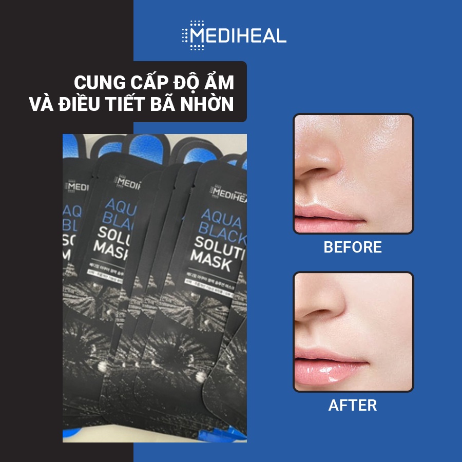 Mặt Nạ Mediheal Aqua Black Se Khít Lỗ Chân Lông 23ml