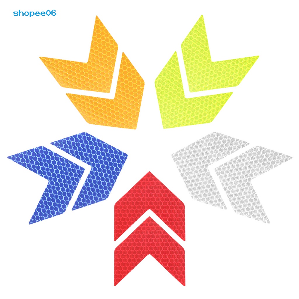 Set 10 Miếng Dán Phản Quang Tự Dính Bảo Vệ Thân Xe Hơi