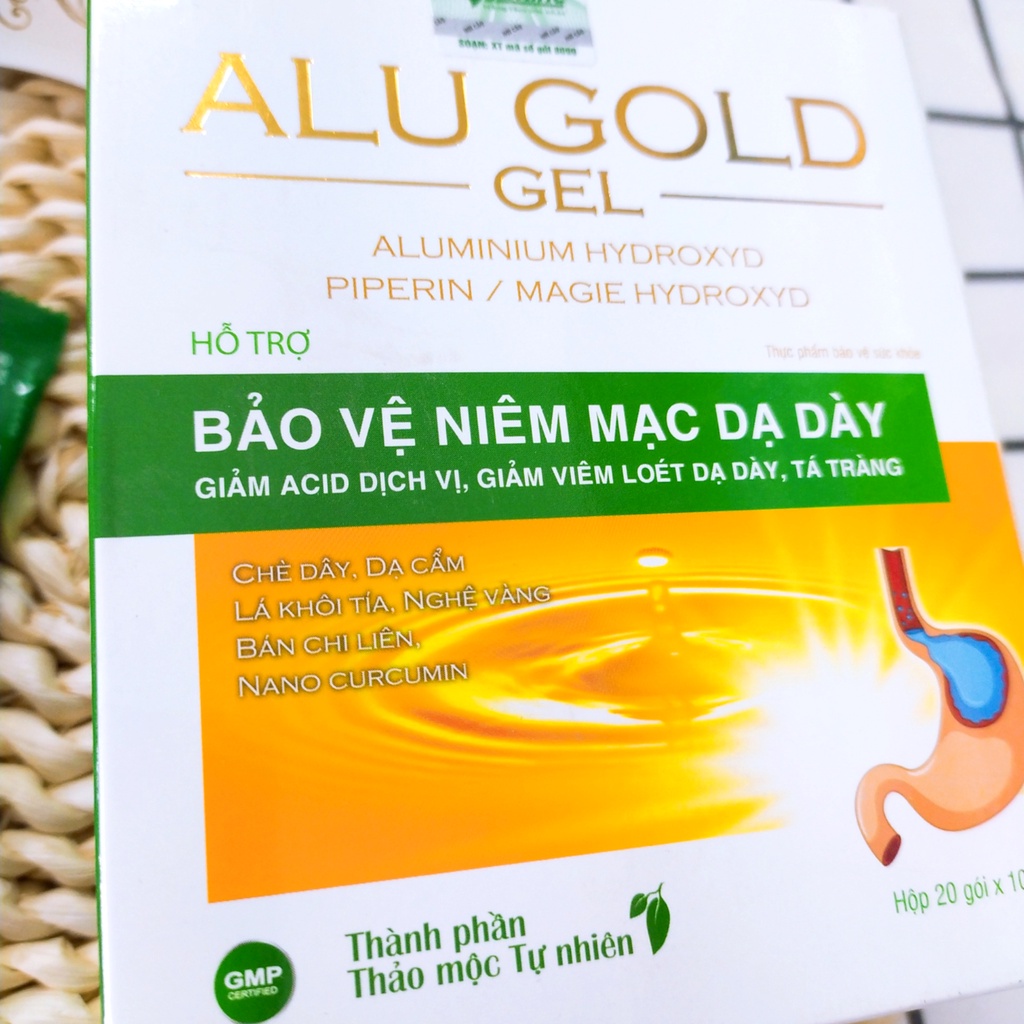 ALU GOLD GEL bảo vệ niêm mạc dạ dày hộp 20 gói