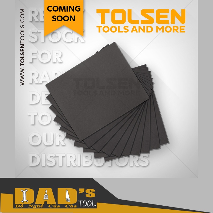 BỘ 10 TỜ GIẤY NHÁM ƯỚT 230x280mm - TOLSEN