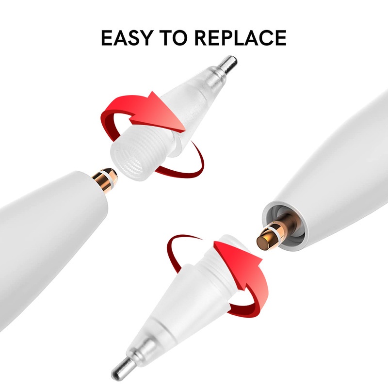 Đầu Bút Chì Thay Thế Bằng Hợp Kim Niken Trong Suốt Cho Apple Pencil 1st/2nd Gen