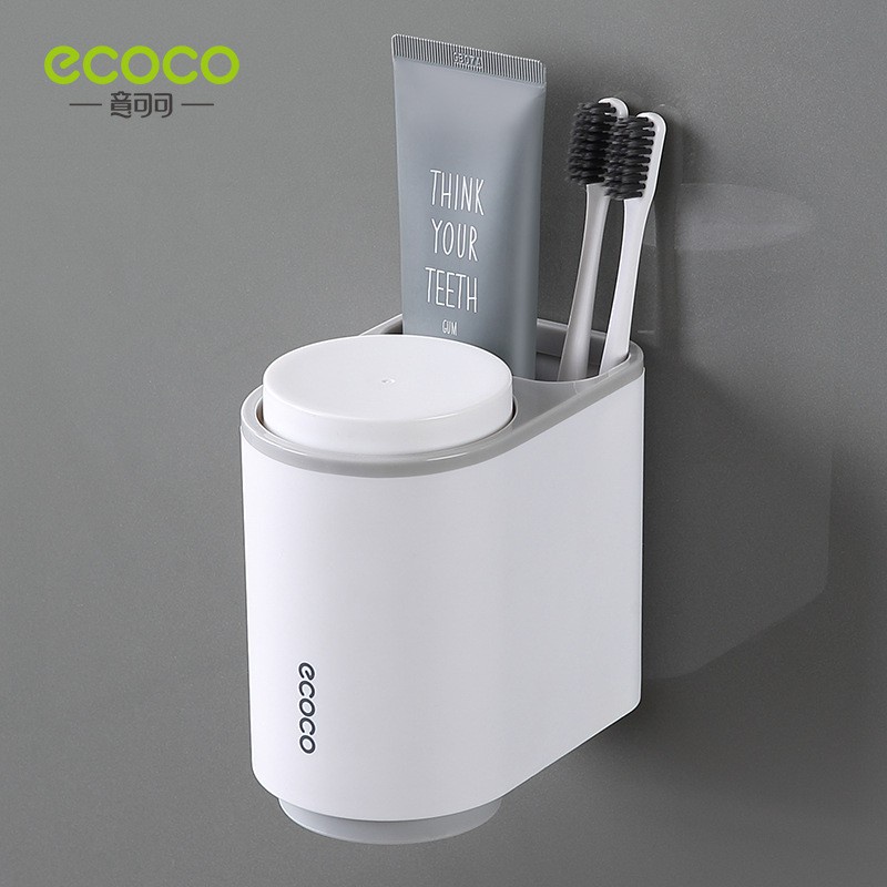 Kệ để kem và bàn chải đánh răng Ecoco E1905 kèm hai cốc