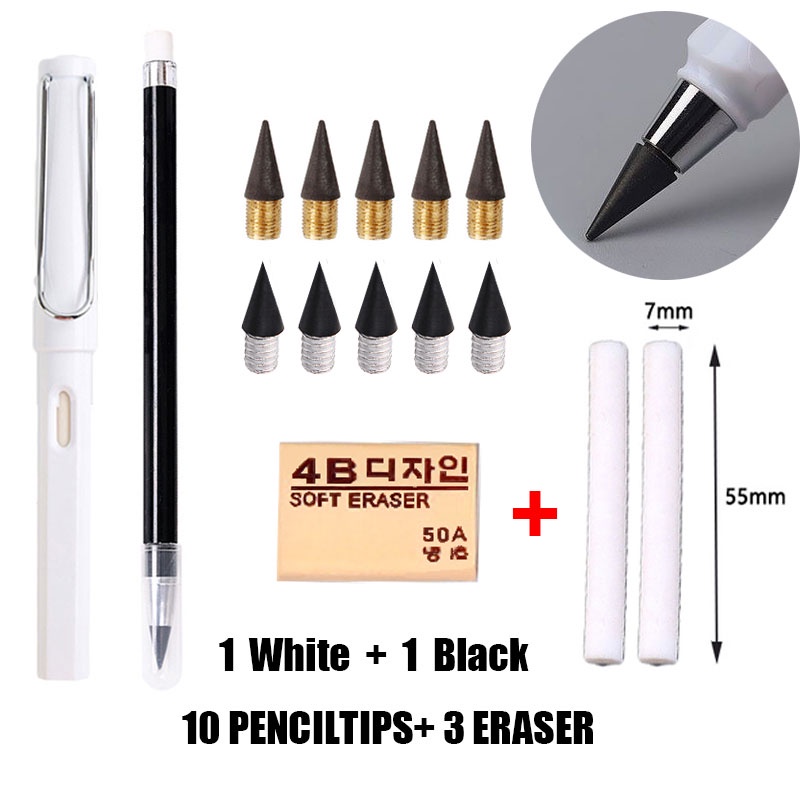 Bộ Bút Chì Vẽ 2+13 Ngòi HB Bền Bỉ Có Thể Thay Thế Cho Học Sinh