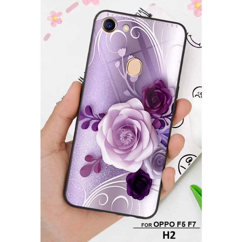 Ốp Lưng Nữ OPPO F5-F7 in hình hoa 3D cực đẹp