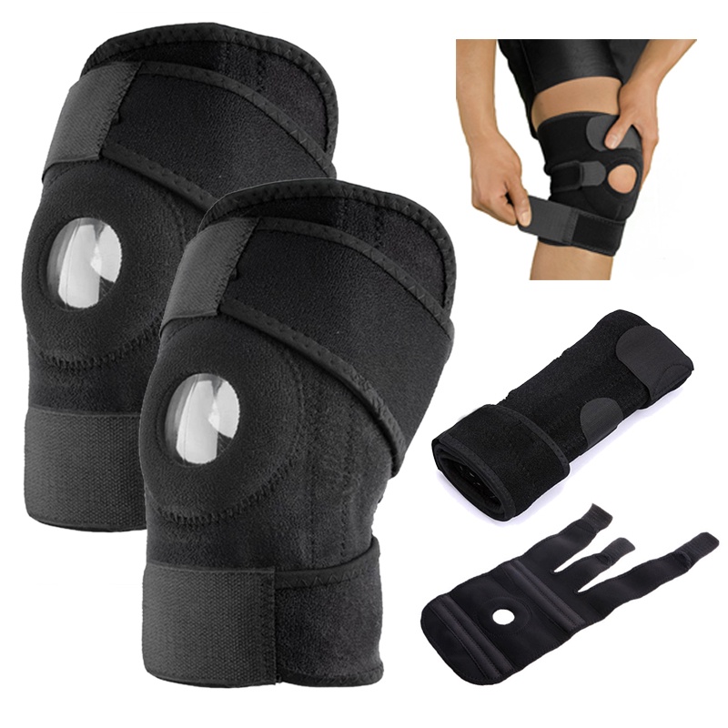 Đai quấn bảo vệ đầu gối khi chơi thể thao quai dán nylon có thể điều chỉnh có thể giặt