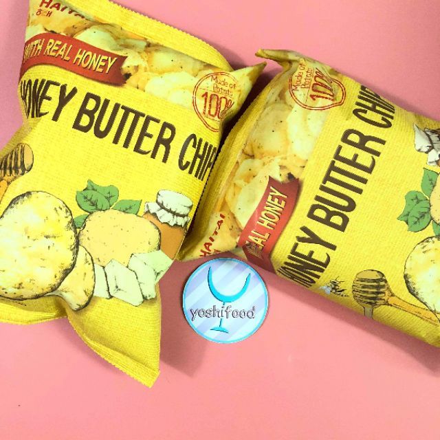 [2 Vị] Snack Khoai Tây Bơ Mật Ong Haitai Calbee Honey Butter Chip 60gr - Hàn Quốc