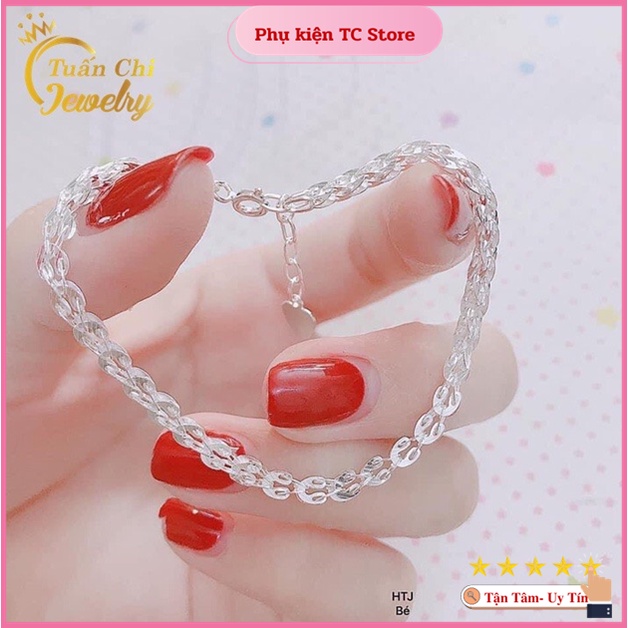 SIÊU SALE Lắc Tay Bạc Nữ, Kiểu Dáng Dây Mềm Thanh Lịch, Trẻ Trung