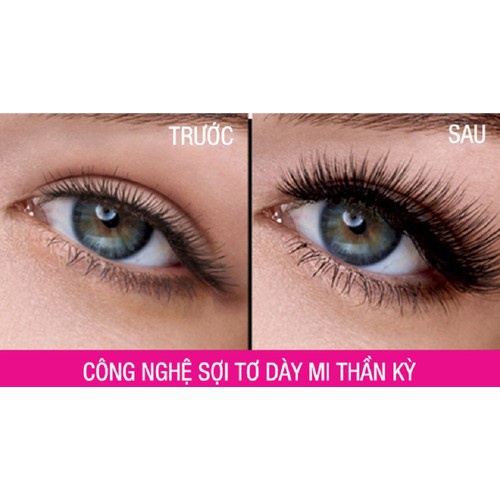 Mascara Maybelline colo ssal ưaterproof có 3 màu shopgiao ngau nhiên(vàng ,xanh, đen)