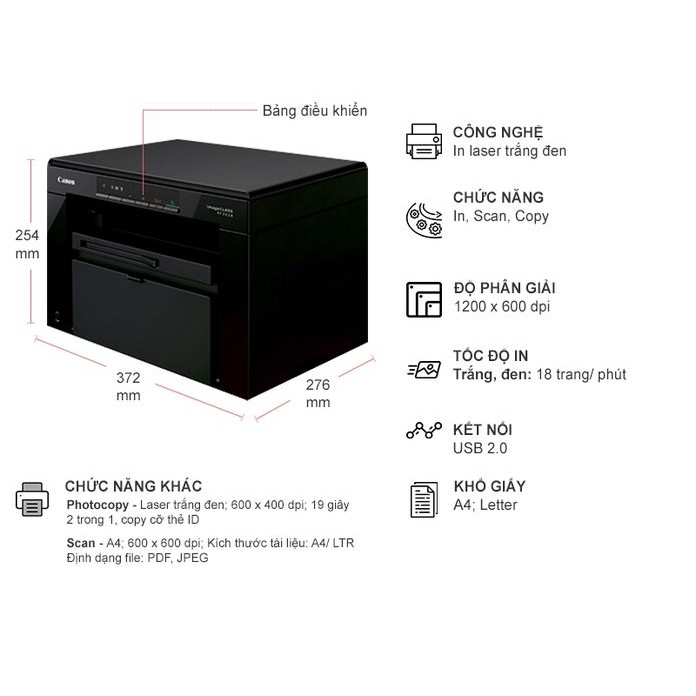 Canon MF3010 , Máy in laser , in scan photo