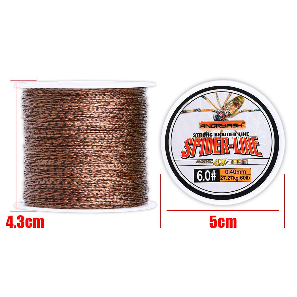 Cuộn Dây Câu Cá 100m Bện 4 Sợi Chất Lượng Cao