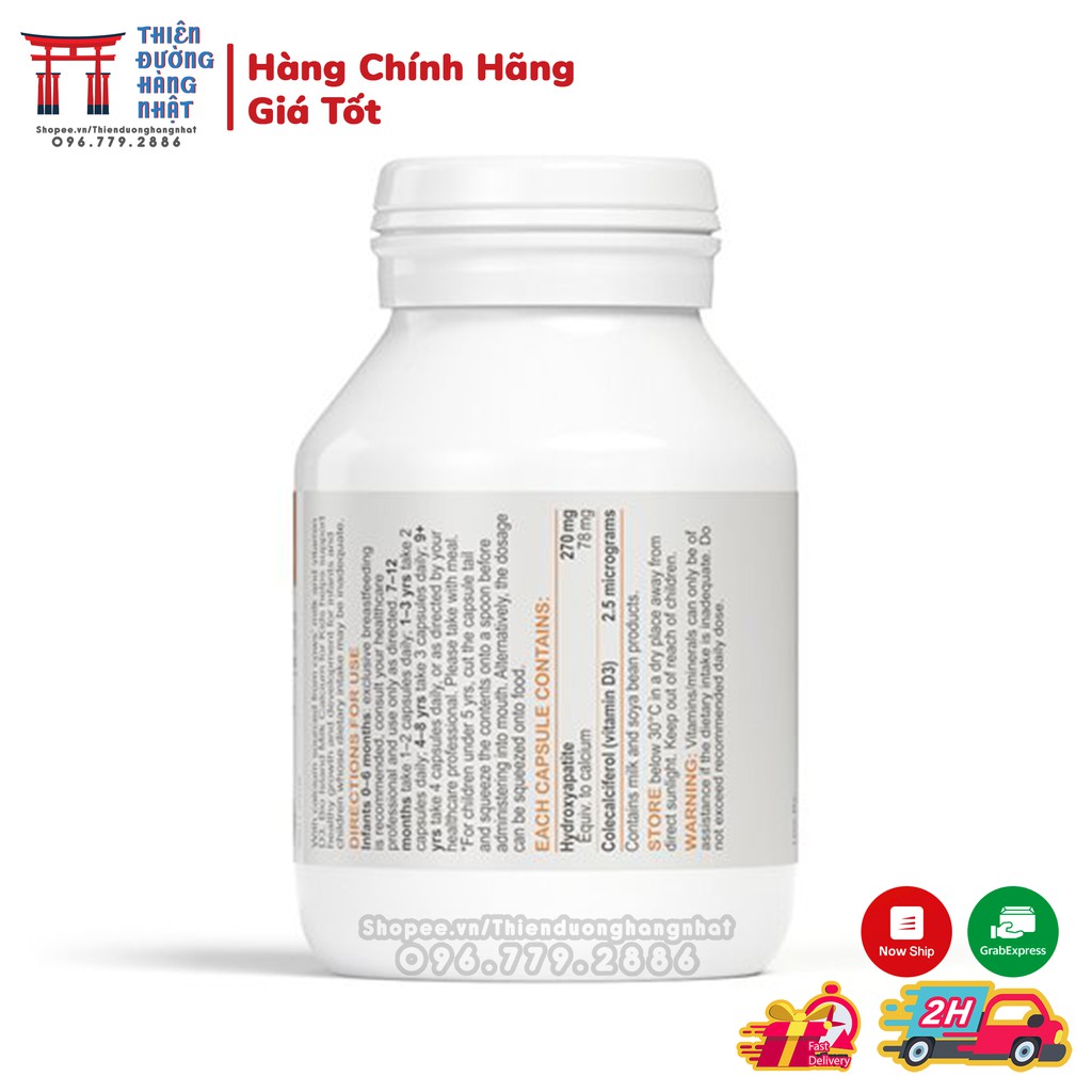 Viên uống Milk Calcium Bio Island, bổ sung canxi cho bé từ 7 tháng tuổi Úc [Date 6/2023]